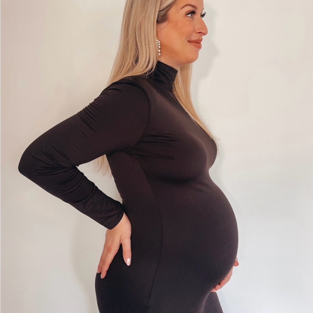 Black Bodycon Maternity Dress